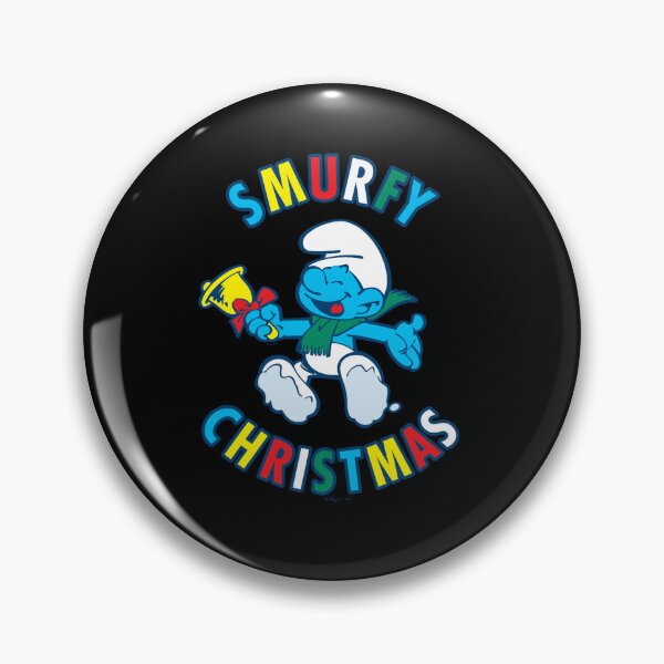 Item preview, The Smurfs Smurfy Christmas Joyful Smurf Colorful Chest Logo Essential  designed and sold by circliqueart.