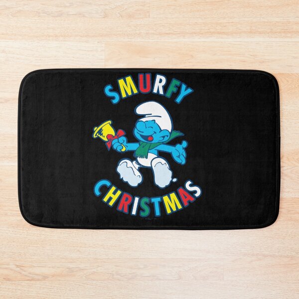 Item preview, The Smurfs Smurfy Christmas Joyful Smurf Colorful Chest Logo Essential  designed and sold by circliqueart.