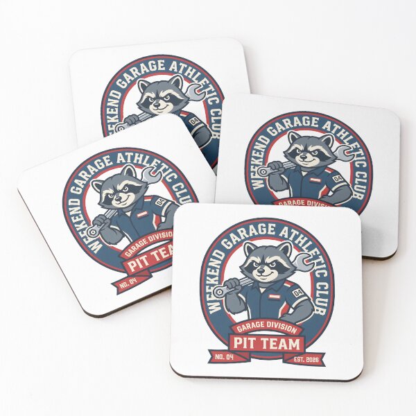 Item preview, Weekend Garage Athletic Club Raccoon Mechanic Pit Team designed and sold by SplashTastic.