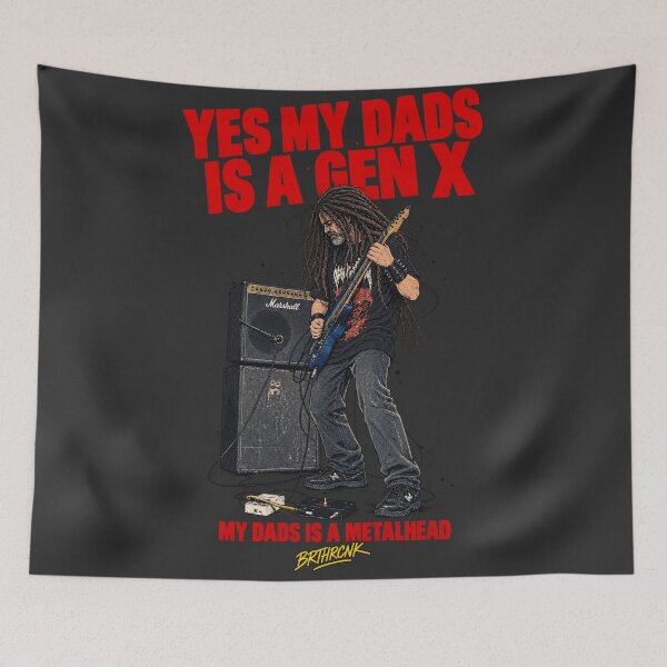 Item preview, Yes My Dads Is A Gen X My Dads Is A Metalhead - Heavy Metal Dad Art designed and sold by BRTHRCNK01.