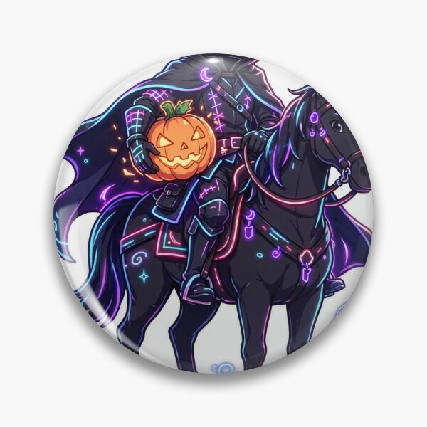 Item preview, Headless Horseman Neon Glow Sticker - Halloween designed and sold by Lesley D.