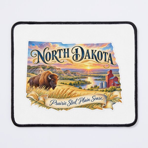 Item preview, North Dakota Prairie Steel Plain Sense designed and sold by Whimspired By Paxx.