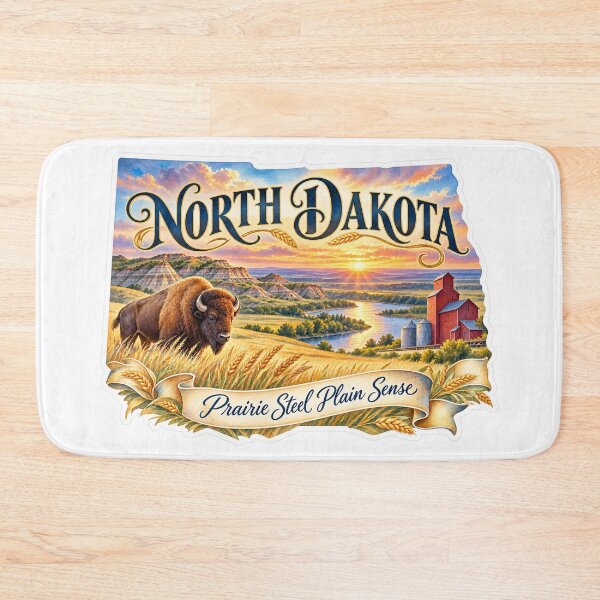 Item preview, North Dakota Prairie Steel Plain Sense designed and sold by Whimspired By Paxx.