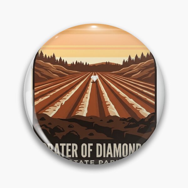 Item preview, Crater of Diamonds State Park Arkansas Sticker - Diamond Search Field Vintage WPA Badge designed and sold by DetourDgn.
