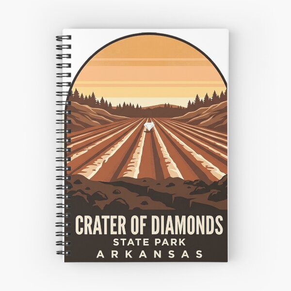 Item preview, Pegatina del Parque Estatal Crater of Diamonds de Arkansas - Insignia vintage del campo de búsqueda de diamantes de la WPA designed and sold by DetourDgn.