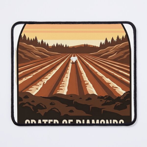 Item preview, Crater of Diamonds State Park Arkansas Sticker - Diamond Search Field Vintage WPA Badge designed and sold by DetourDgn.