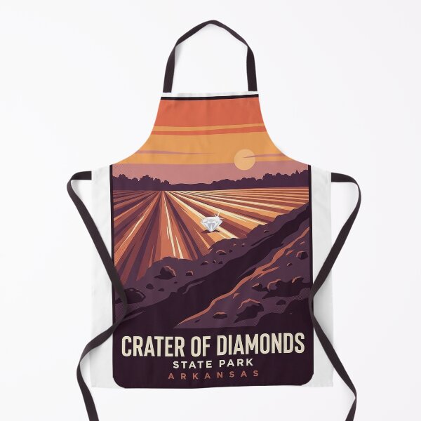 Item preview, Crater of Diamonds Arkansas Sticker - Sunset Diamond Field Retro Travel Poster Decal designed and sold by DetourDgn.