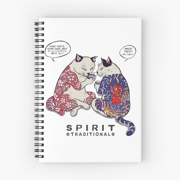 Item preview, Tattooed Cats Drinking Sake Japanese Pop Art designed and sold by リクイペル.