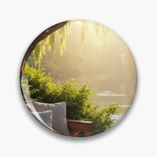 Item preview, Golden Hour by the Lake -Tranquil Mountain Getaway designed and sold by nhk999.