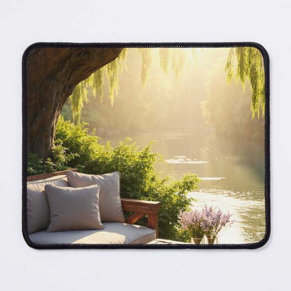 Item preview, Golden Hour by the Lake -Tranquil Mountain Getaway designed and sold by nhk999.