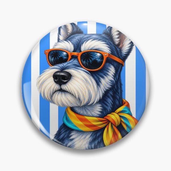 Item preview, Schnauzer with Orange Glasses designed and sold by NF Designs Studio DTF.