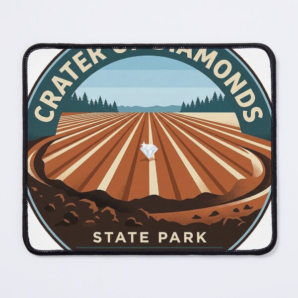 Item preview, Crater of Diamonds State Park Round Sticker - Arkansas Diamond Field Circle Badge designed and sold by DetourDgn.