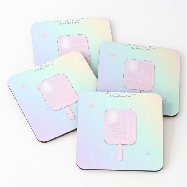 Item preview, Padel Mermaidcore Iridescent Shell Design designed and sold by CourtCultureHQ.
