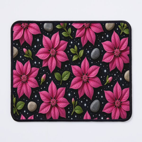 Item preview, Celestial Pink Floral Butterfly - Dark Botanical Night Garden Pattern designed and sold by Breezes-of-Ida.