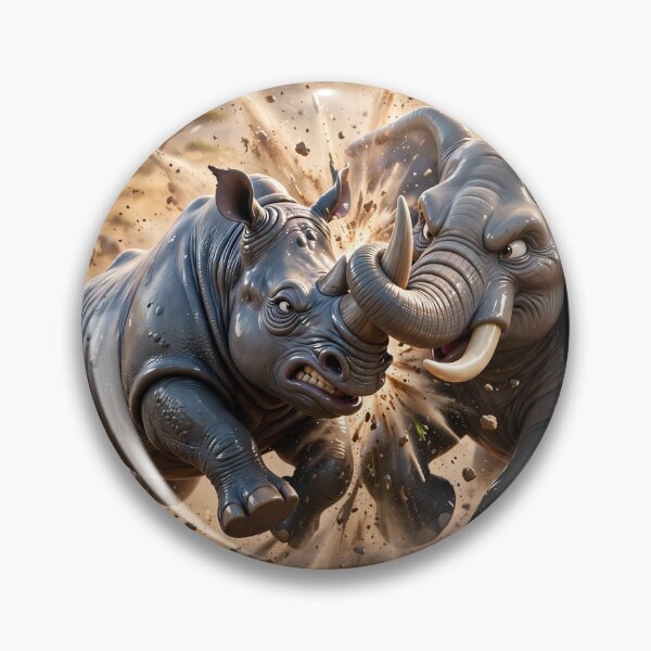 Item preview, Rhino vs Elephant  designed and sold by AwesomeDigiShop.