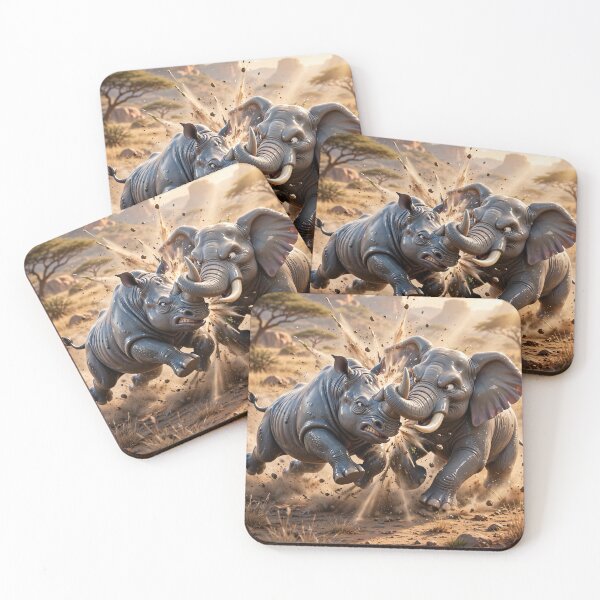 Item preview, Rhino vs Elephant  designed and sold by AwesomeDigiShop.
