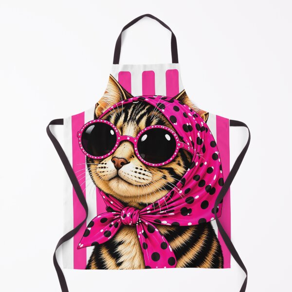Item preview, Tabby Cat with Pink Polka Dot Scarf designed and sold by NF Designs Studio DTF.