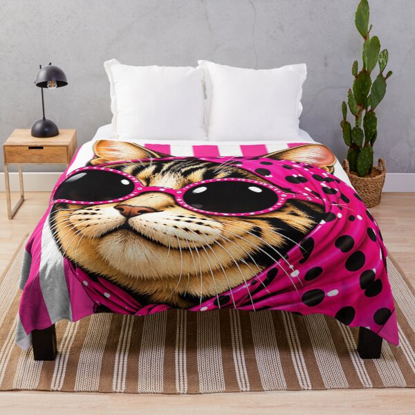 Item preview, Tabby Cat with Pink Polka Dot Scarf designed and sold by NF Designs Studio DTF.