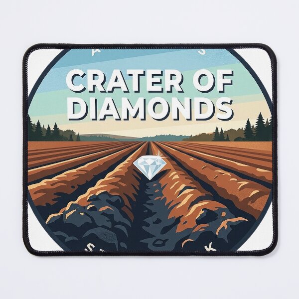 Item preview, Crater of Diamonds State Park Arkansas Round Badge Sticker designed and sold by DetourDgn.