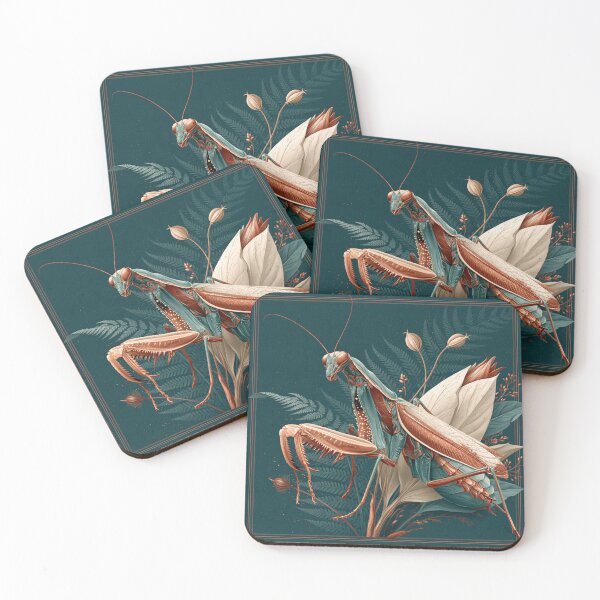 Item preview, Praying Mantis Botanical Natural History Illustration designed and sold by Hoity-Toity.
