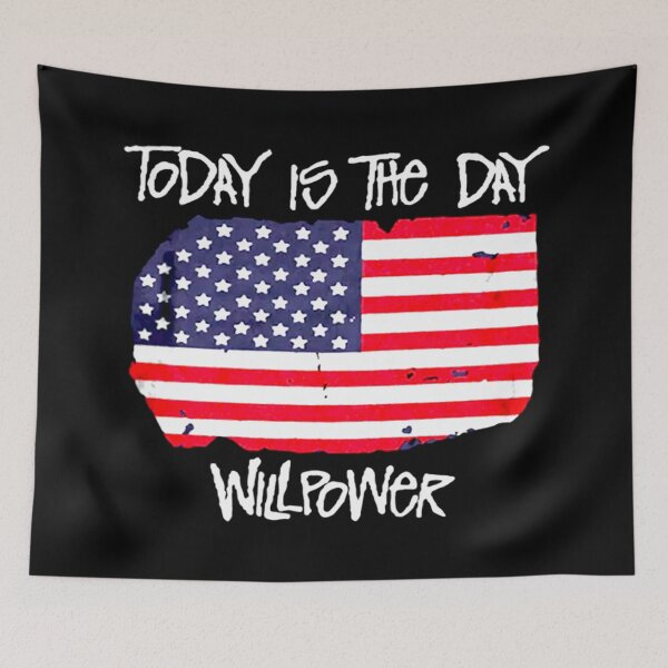 Item preview, Vintage Flag With White Typography designed and sold by GloomRooms.