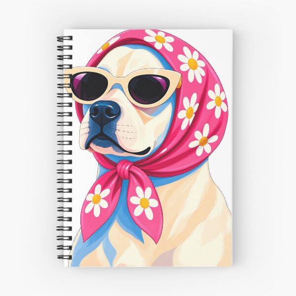 Item preview, Labrador with Pink Daisy Scarf designed and sold by NF Designs Studio DTF.