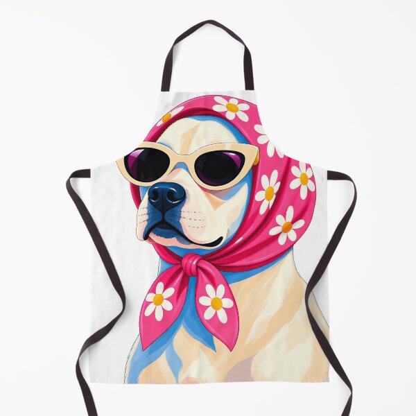 Item preview, Labrador with Pink Daisy Scarf designed and sold by NF Designs Studio DTF.