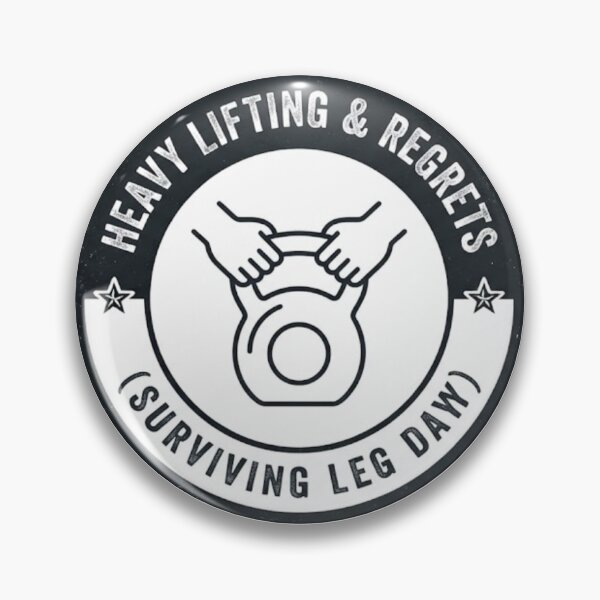 Item preview, Heavy Lifting & Regrets - Surviving Leg Day Funny Gym Sticker designed and sold by IbericoStudio.