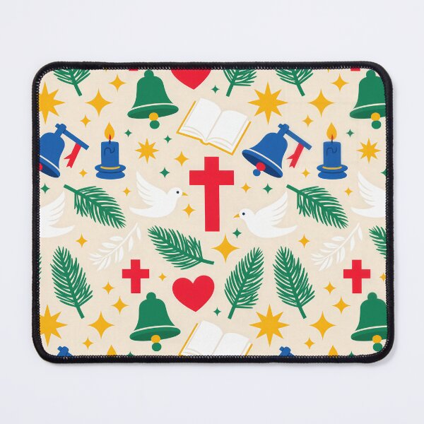 Item preview, Christian Christmas Dove Cross Pine Pattern designed and sold by Mimoshi ⭐⭐⭐⭐⭐.
