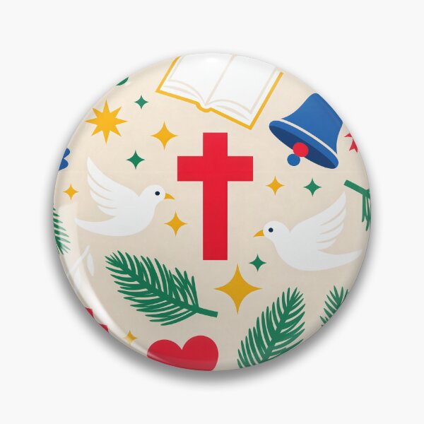Item preview, Christian Christmas Dove Cross Pine Pattern designed and sold by Mimoshi ⭐⭐⭐⭐⭐.
