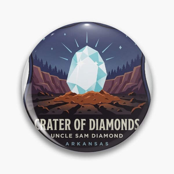 Item preview, Uncle Sam Diamond Sticker - Crater of Diamonds State Park Arkansas Heraldic Crest designed and sold by DetourDgn.