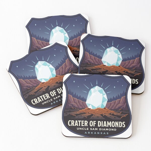 Item preview, Uncle Sam Diamond Sticker - Crater of Diamonds State Park Arkansas Heraldic Crest designed and sold by DetourDgn.