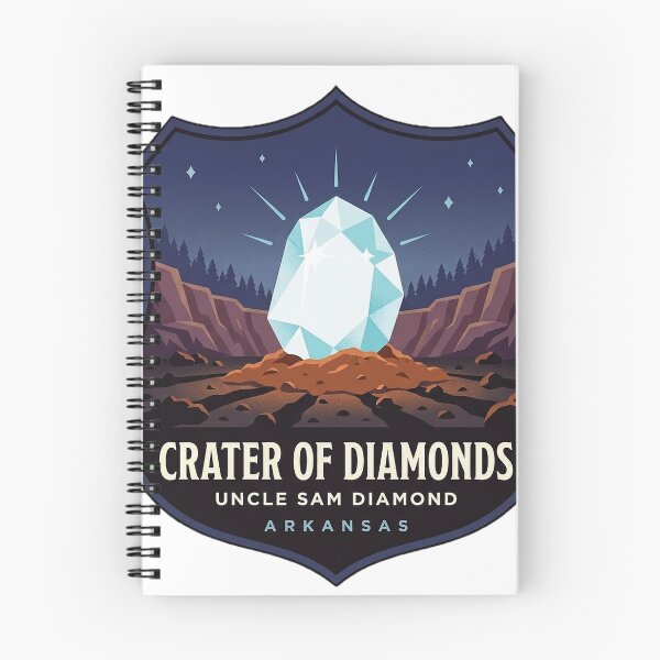 Item preview, Uncle Sam Diamond Sticker - Crater of Diamonds State Park Arkansas Heraldic Crest designed and sold by DetourDgn.