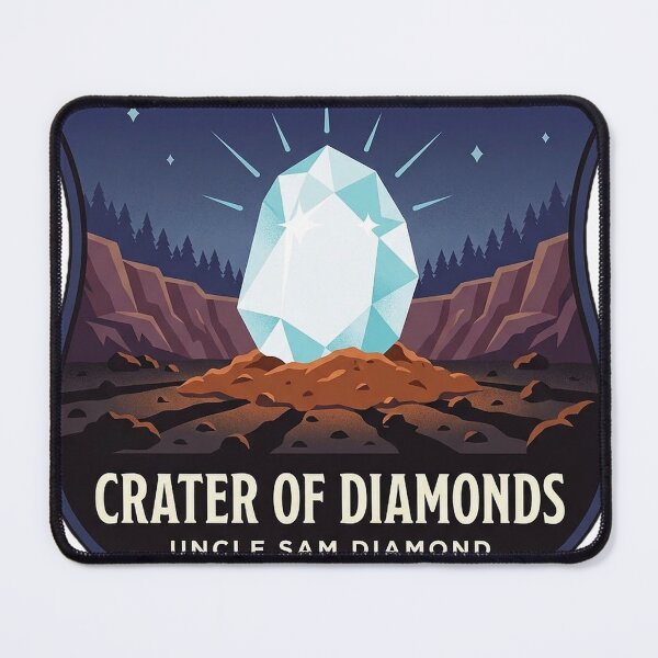 Item preview, Uncle Sam Diamond Sticker - Crater of Diamonds State Park Arkansas Heraldic Crest designed and sold by DetourDgn.