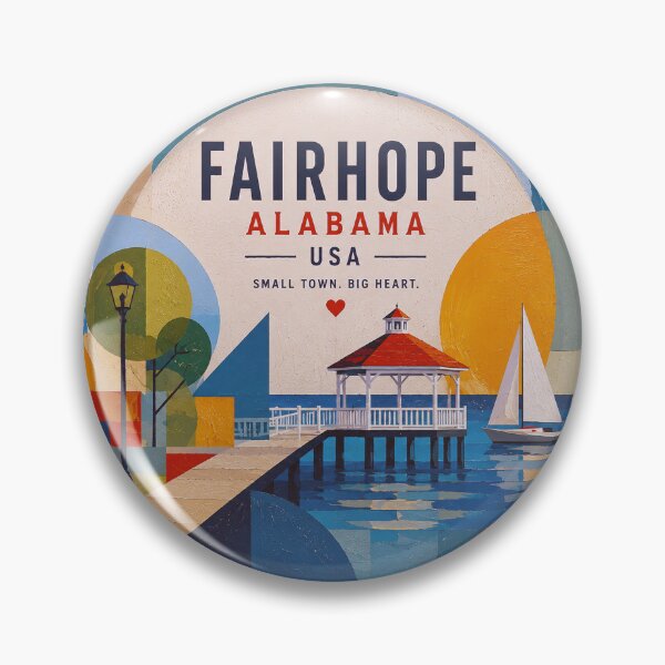 Item preview, Fairhope, Alabama Illustration – Beautiful place in the United States of America. designed and sold by GalleryKauffeld.