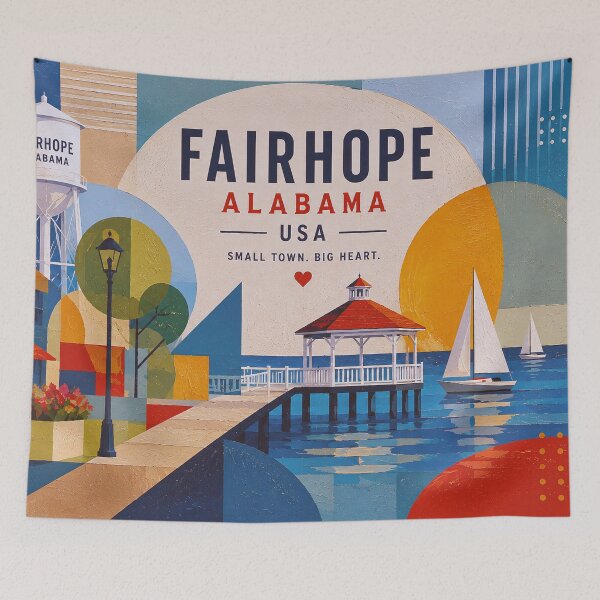 Item preview, Fairhope, Alabama Illustration – Beautiful place in the United States of America. designed and sold by GalleryKauffeld.