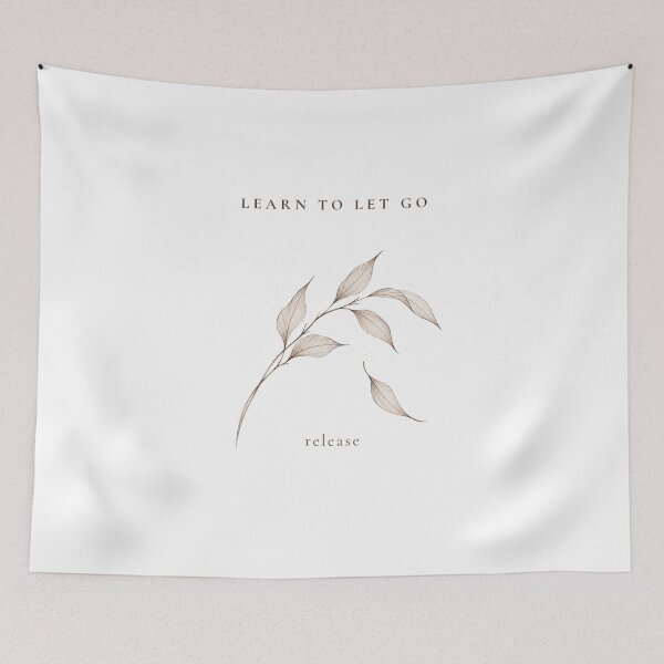 Item preview, Learn to Let Go — Falling Leaf Line Art designed and sold by KONVERSKIY.
