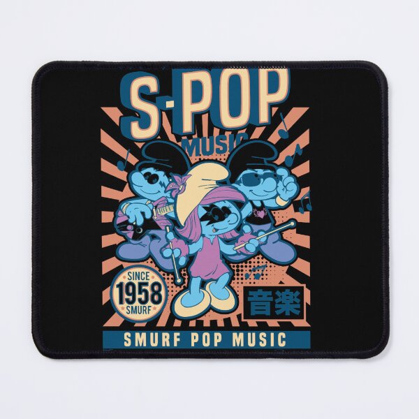 Item preview, The Smurfs S-Pop Music Since 1958 Vintage Poster Essential  designed and sold by circliqueart.