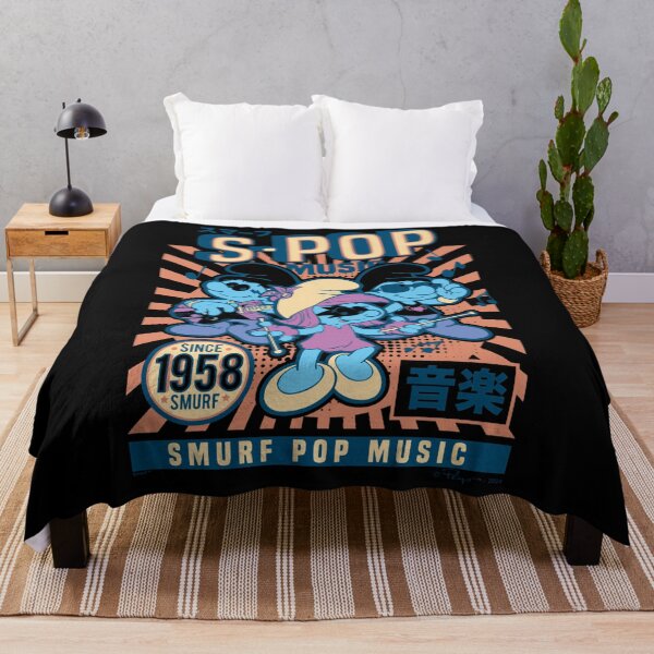 Item preview, The Smurfs S-Pop Music Since 1958 Vintage Poster Essential  designed and sold by circliqueart.