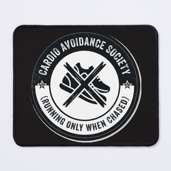 Item preview, Cardio Avoidance Society - Running Only When Chased Funny Gym Sticker designed and sold by IbericoStudio.