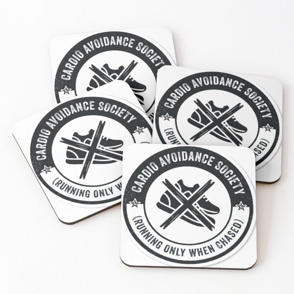 Item preview, Cardio Avoidance Society - Running Only When Chased Funny Gym Sticker designed and sold by IbericoStudio.