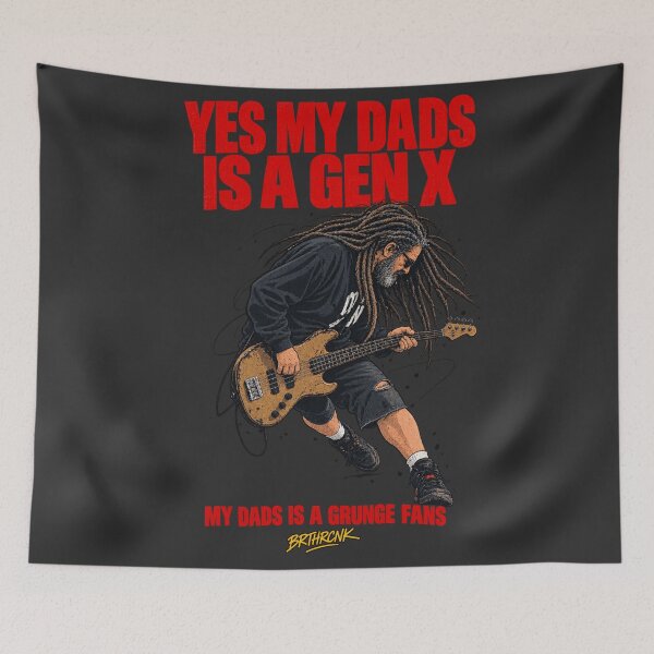 Item preview, Yes My Dads Is A Gen X My Dads Is A Grunge Fans - Grunge Bass Dad Art designed and sold by BRTHRCNK01.