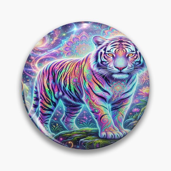Item preview, A Psychedelic White Tiger designed and sold by Solomon-Ent-144.