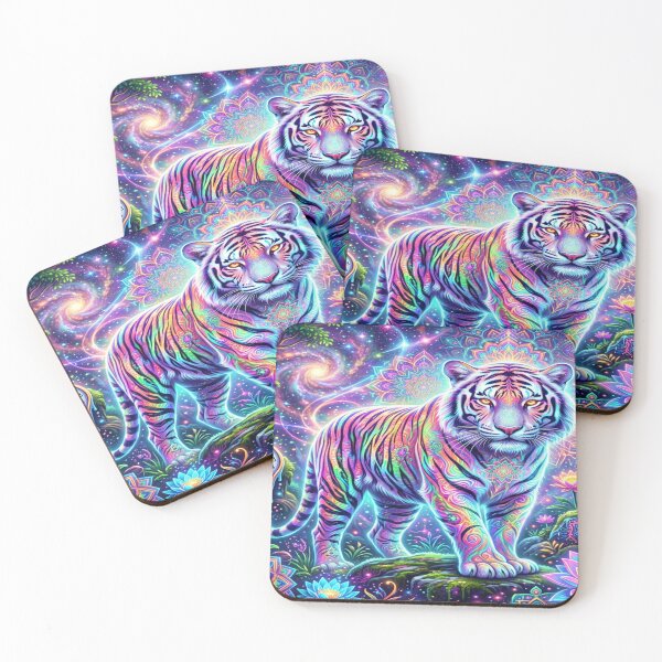 Item preview, A Psychedelic White Tiger designed and sold by Solomon-Ent-144.