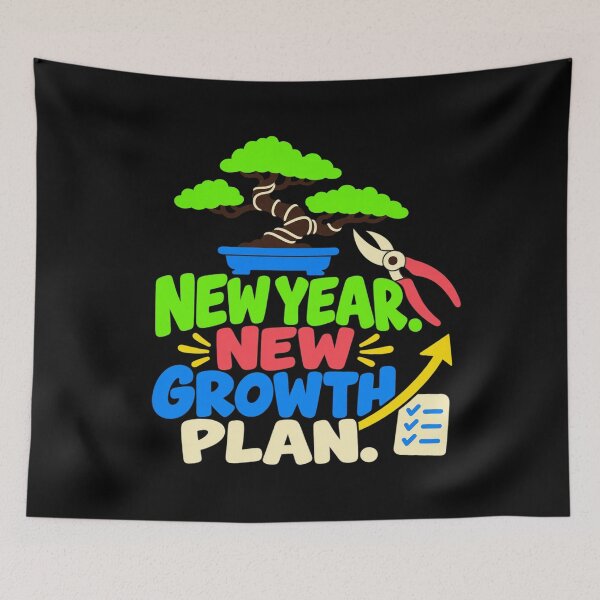 Item preview, New Year New Growth Plan Bonsai Grower Humor designed and sold by DreamLayerStudio.
