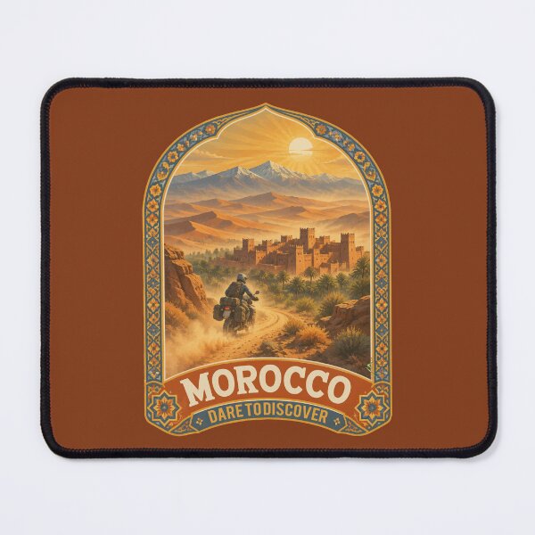 Item preview, MOROCCO Maroc Moroccan Motorcycle Sticker TShirt 03 designed and sold by OuterShellUK.