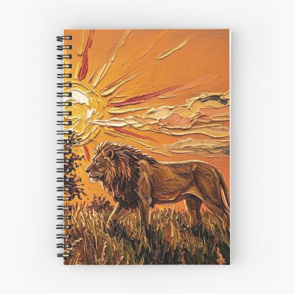 Item preview, Lion in Radiant Sun – Expressive Impasto Wildlife Painting designed and sold by The Digital Compass.