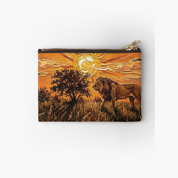 Item preview, Lion in Radiant Sun – Expressive Impasto Wildlife Painting designed and sold by The Digital Compass.