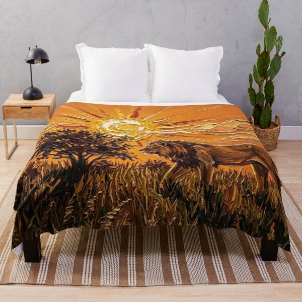 Item preview, Lion in Radiant Sun – Expressive Impasto Wildlife Painting designed and sold by The Digital Compass.