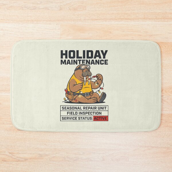 Item preview, Holiday Maintenance Walrus Electrician Holiday Lights Graphic designed and sold by SplashTastic.